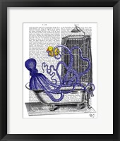 Octopus in Bath Framed Print