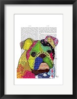 Patchwork Bulldog Framed Print