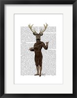 Fencing Deer Full Framed Print