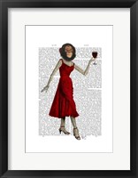 Chimp With Wine Framed Print
