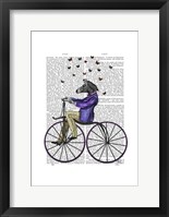 Zebra On Bicycle Framed Print