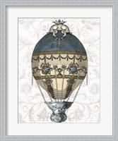 Framed Baroque Balloon Blue & Cream