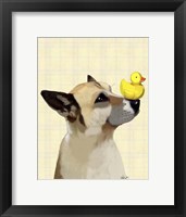 Dog and Duck Framed Print