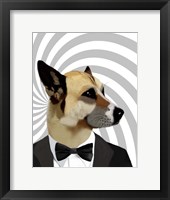 Framed Debonair James Bond Dog