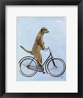 Meerkat on Bicycle Framed Print