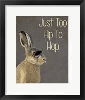 Too Hip To Hop Grey Framed Print