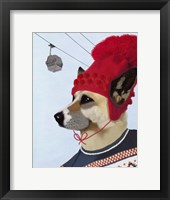 Framed Dog in Ski Sweater