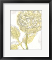 Belle Fleur Yellow III Crop Framed Print