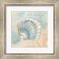 Framed 'Watercolor Shell Sentiments I' border=