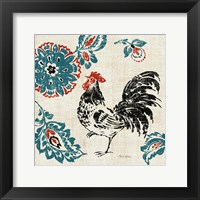 Toile Rooster II Framed Print