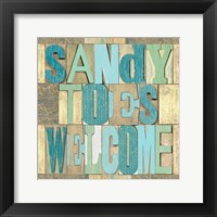 Beach Printer Blocks II Framed Print