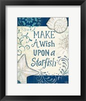 Framed Navy Blue Spa Sentiments I