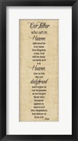 Bible Verse Panel III (Our Father) Framed Print