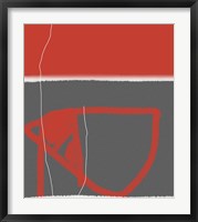 Abstract Red Framed Print