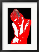Red Black Drama Framed Print