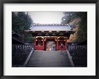 Framed Red Gates And Temple