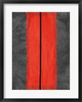 Grey and Red Abstract 5 Framed Print