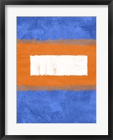 Framed Blue and Orange Abstract Theme 1