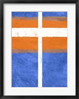 Framed Blue and Orange Abstract Theme 3