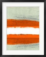 Abstract Stripe Theme White Framed Print