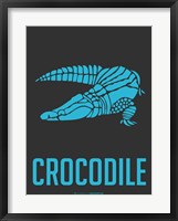 Crocodile Blue Framed Print