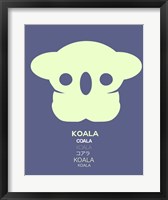 Framed Yellow Koala  Multilingual