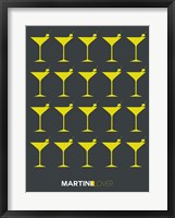 Framed Martini Lover Yellow