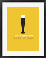 Framed Beer Glass Yellow