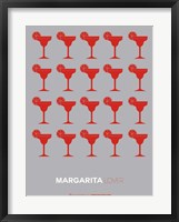 Framed Red Margaritas Grey