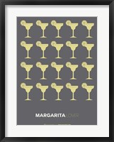 Framed Yellow Margaritas Grey