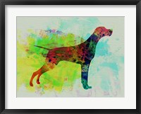 Framed Setter Pointer Watercolor