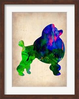 Framed French Poodle Watercolor