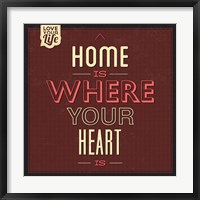 Framed Home Is Were Your Heart Is