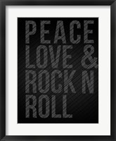 Framed Peace Love and Rock N Roll