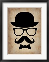 Framed Hat Glasses and Mustache 1