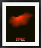 Framed Hungary Radiant Map 1