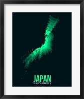 Framed Japan Radiant Map 2