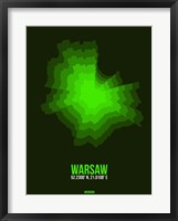 Framed Warsaw Radiant Map 2