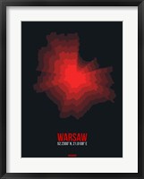 Framed Warsaw Radiant Map 4