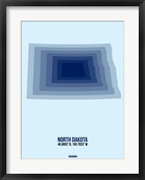 Framed North Dakota Radiant Map 2