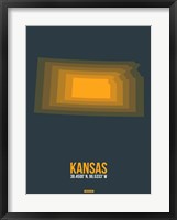 Framed Kansas Radiant Map 4