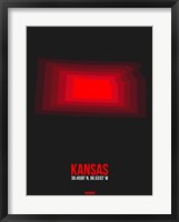 Framed Kansas Radiant Map 6