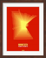 Framed Minnesota Radiant Map 2