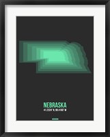 Framed Nebraska Radiant Map 4