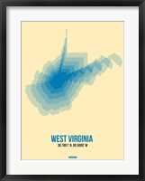 Framed West Virginia Radiant Map 1