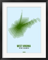 Framed West Virginia Radiant Map 2