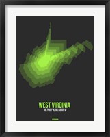 Framed West Virginia Radiant Map 4