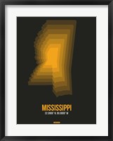 Framed Mississippi Radiant Map 5