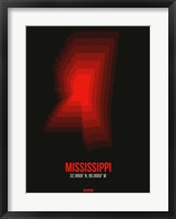 Framed Mississippi Radiant Map 6