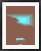 Framed Oklahoma Radiant Map 2